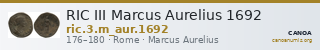 RIC III Marcus Aurelius 1692 — CANOA