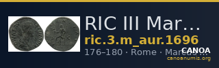 RIC III Marcus Aurelius 1696 — CANOA