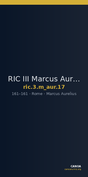 RIC III Marcus Aurelius 17 — CANOA