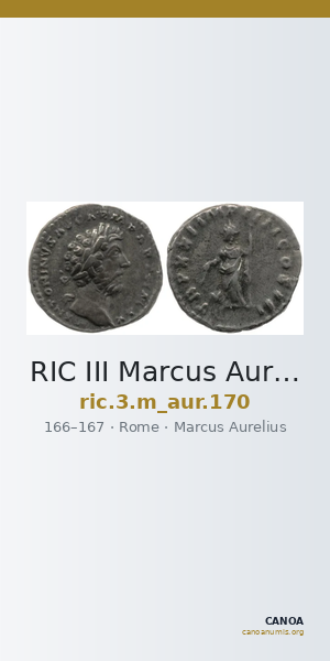 RIC III Marcus Aurelius 170 — CANOA
