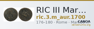RIC III Marcus Aurelius 1700 — CANOA