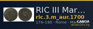 RIC III Marcus Aurelius 1700 — CANOA