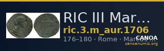 RIC III Marcus Aurelius 1706 — CANOA