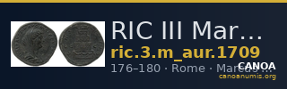 RIC III Marcus Aurelius 1709 — CANOA