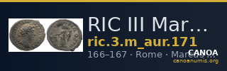 RIC III Marcus Aurelius 171 — CANOA