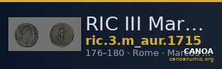 RIC III Marcus Aurelius 1715 — CANOA