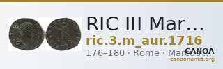 RIC III Marcus Aurelius 1716 — CANOA