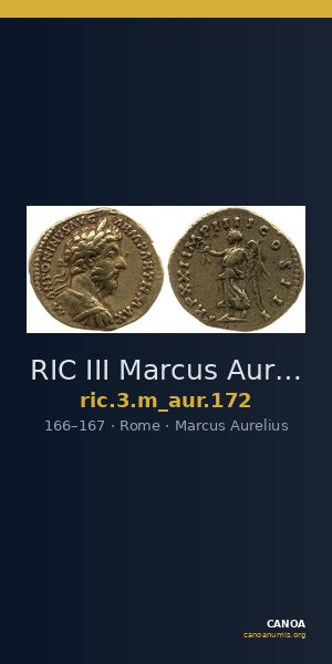 RIC III Marcus Aurelius 172 — CANOA