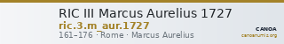 RIC III Marcus Aurelius 1727 — CANOA