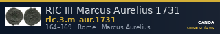 RIC III Marcus Aurelius 1731 — CANOA