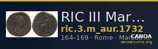 RIC III Marcus Aurelius 1732 — CANOA
