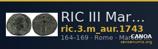 RIC III Marcus Aurelius 1743 — CANOA