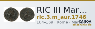 RIC III Marcus Aurelius 1746 — CANOA