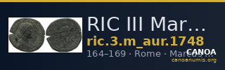 RIC III Marcus Aurelius 1748 — CANOA