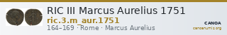 RIC III Marcus Aurelius 1751 — CANOA