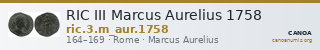 RIC III Marcus Aurelius 1758 — CANOA