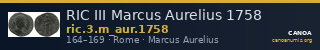 RIC III Marcus Aurelius 1758 — CANOA