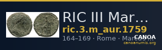 RIC III Marcus Aurelius 1759 — CANOA