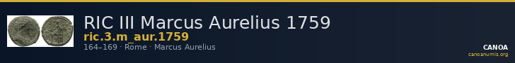 RIC III Marcus Aurelius 1759 — CANOA