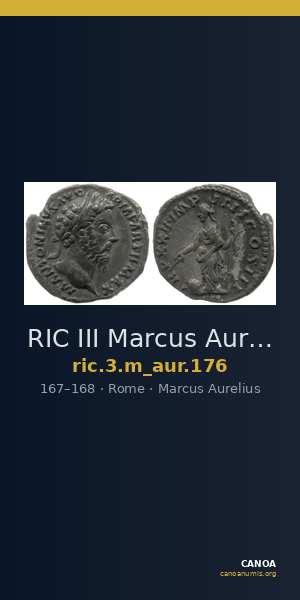 RIC III Marcus Aurelius 176 — CANOA