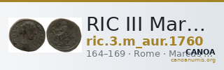 RIC III Marcus Aurelius 1760 — CANOA