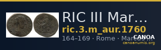 RIC III Marcus Aurelius 1760 — CANOA