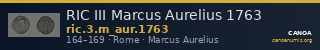 RIC III Marcus Aurelius 1763 — CANOA