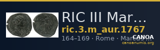 RIC III Marcus Aurelius 1767 — CANOA