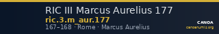 RIC III Marcus Aurelius 177 — CANOA