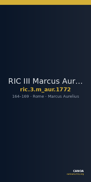 RIC III Marcus Aurelius 1772 — CANOA