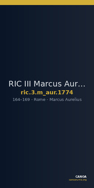 RIC III Marcus Aurelius 1774 — CANOA