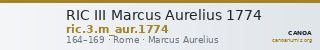RIC III Marcus Aurelius 1774 — CANOA