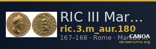 RIC III Marcus Aurelius 180 — CANOA