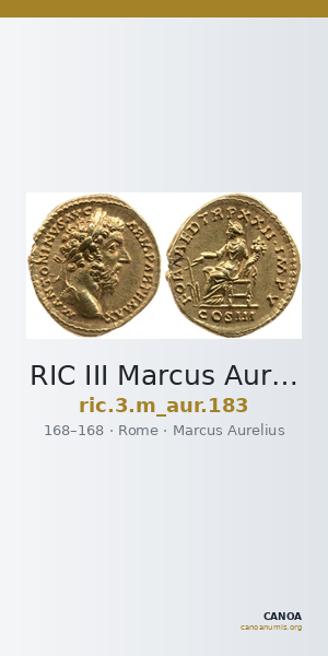 RIC III Marcus Aurelius 183 — CANOA