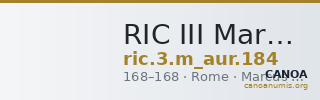 RIC III Marcus Aurelius 184 — CANOA