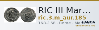 RIC III Marcus Aurelius 185 — CANOA
