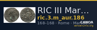 RIC III Marcus Aurelius 186 — CANOA