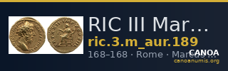 RIC III Marcus Aurelius 189 — CANOA