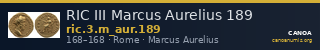 RIC III Marcus Aurelius 189 — CANOA
