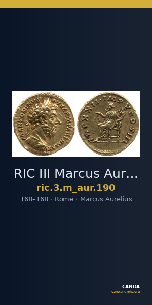 RIC III Marcus Aurelius 190 — CANOA