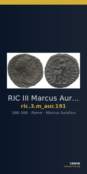 RIC III Marcus Aurelius 191 — CANOA