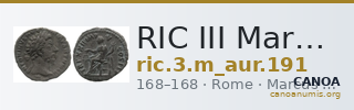 RIC III Marcus Aurelius 191 — CANOA