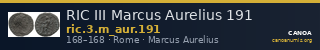 RIC III Marcus Aurelius 191 — CANOA