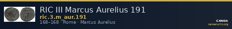 RIC III Marcus Aurelius 191 — CANOA