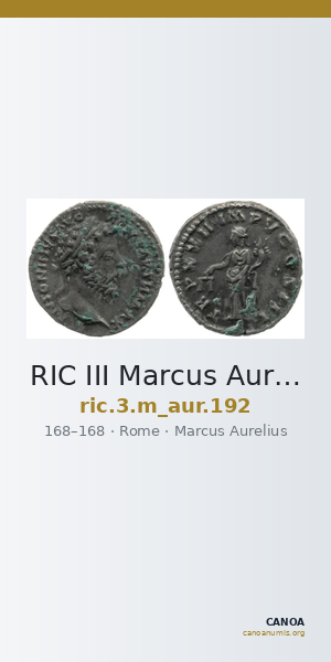 RIC III Marcus Aurelius 192 — CANOA
