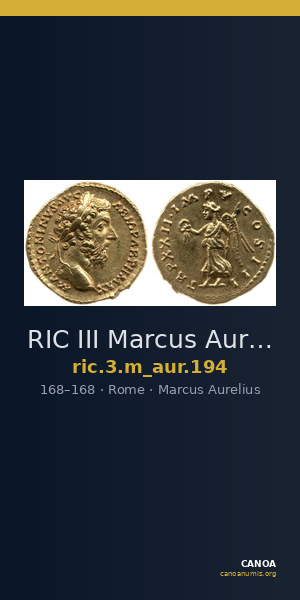 RIC III Marcus Aurelius 194 — CANOA
