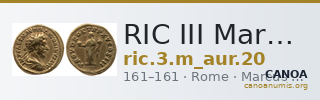 RIC III Marcus Aurelius 20 — CANOA
