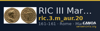 RIC III Marcus Aurelius 20 — CANOA
