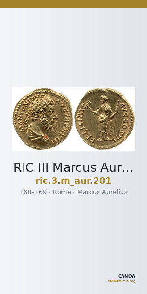 RIC III Marcus Aurelius 201 — CANOA