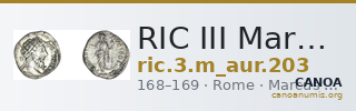 RIC III Marcus Aurelius 203 — CANOA